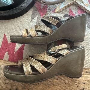 Donald J. Pliner wedge sandals closet clean out